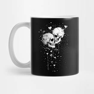 Couple Skull falling in love | Valentines Day Skull Mug